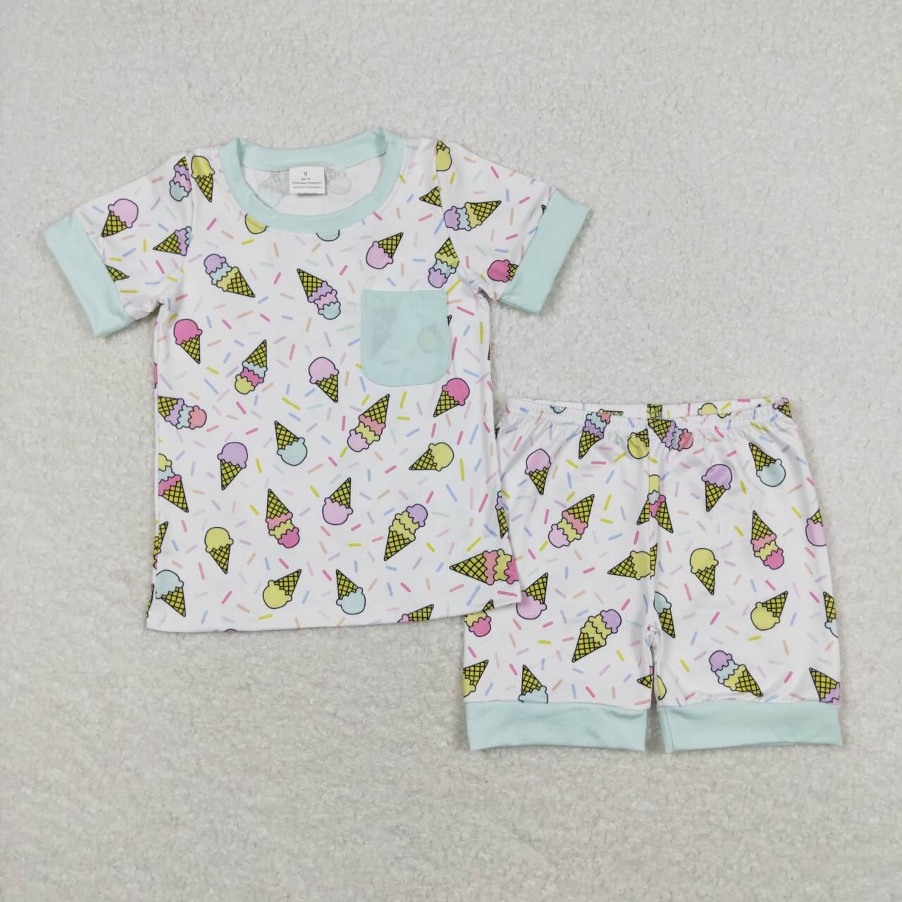 Summer Baby Girls Boys Sibling Ice cream Pajama Set