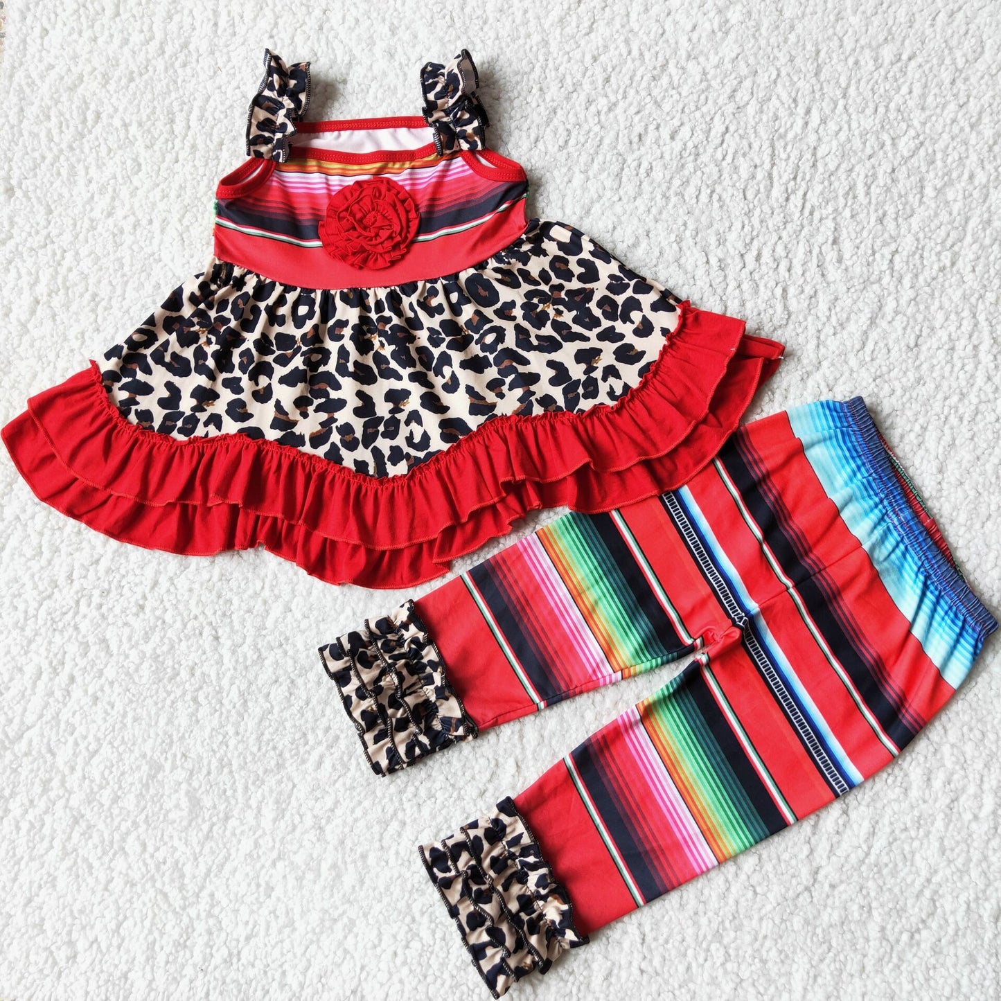 D3-18 Kids Girls Leopard Clothing Set