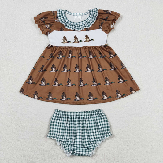 Summer Girls Embroidery Wild Duck Bummie Set