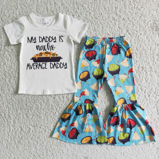 E1-5 Thanksgiving Girls Set My Daddy is Nacho Average Daddy Outfit