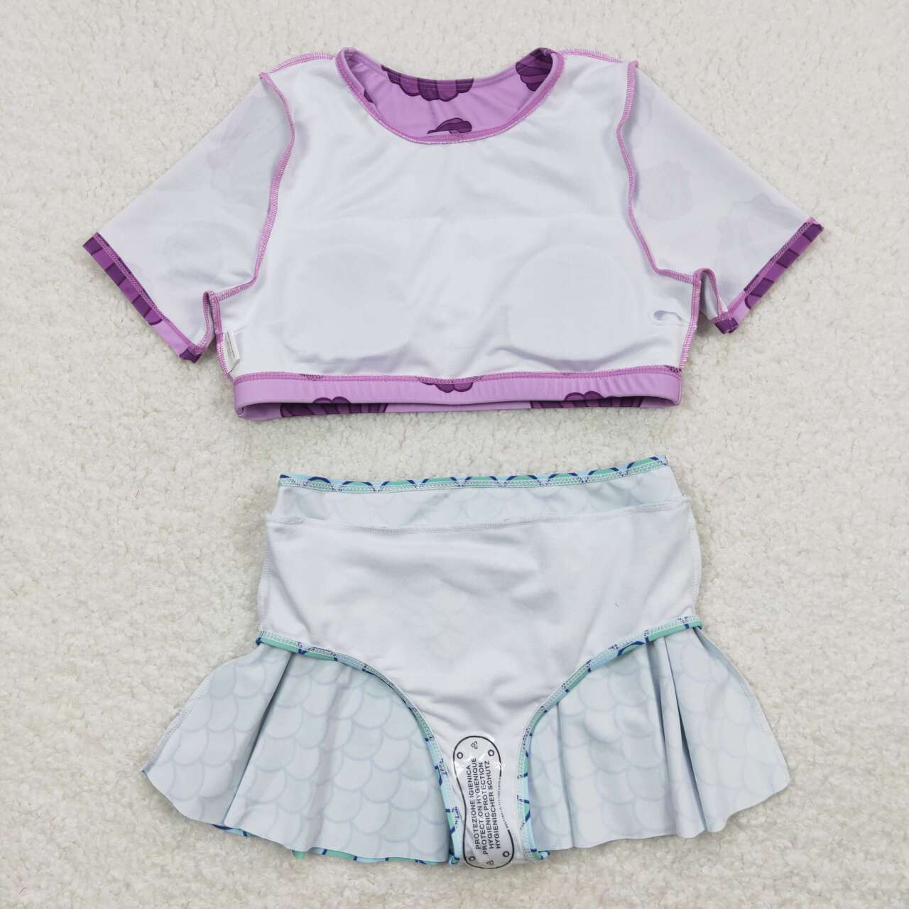 S0222 Baby Girls Mermaid Skirt Swimsuit