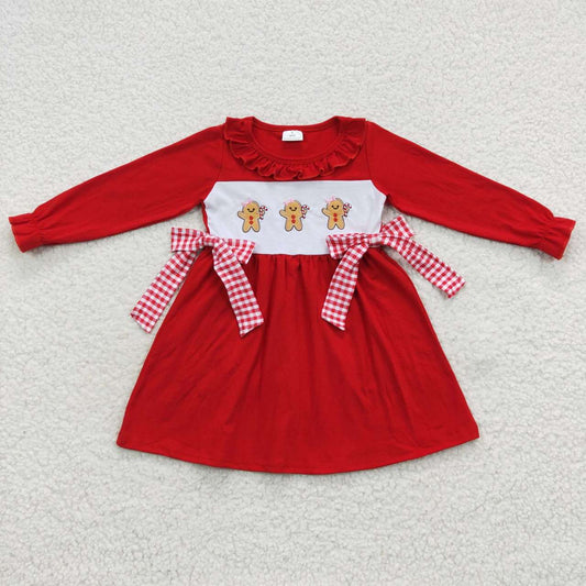 GLD0218 Christmas Girls Dress  Embroidery Gingersnap