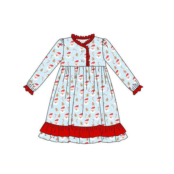 Baby Girls Christmas  Santa candy cane Dress Preorder