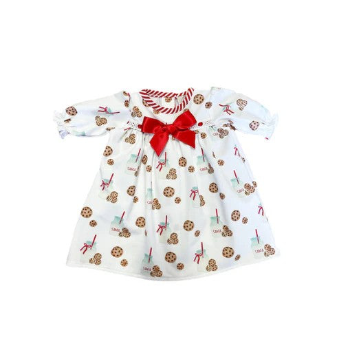 GLD0581 Baby Girls Christmas Milk Cake Short Sleeve Dress Pre-order