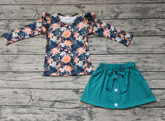 Baby Girls Floral Top Matching Skirt Set Preorder