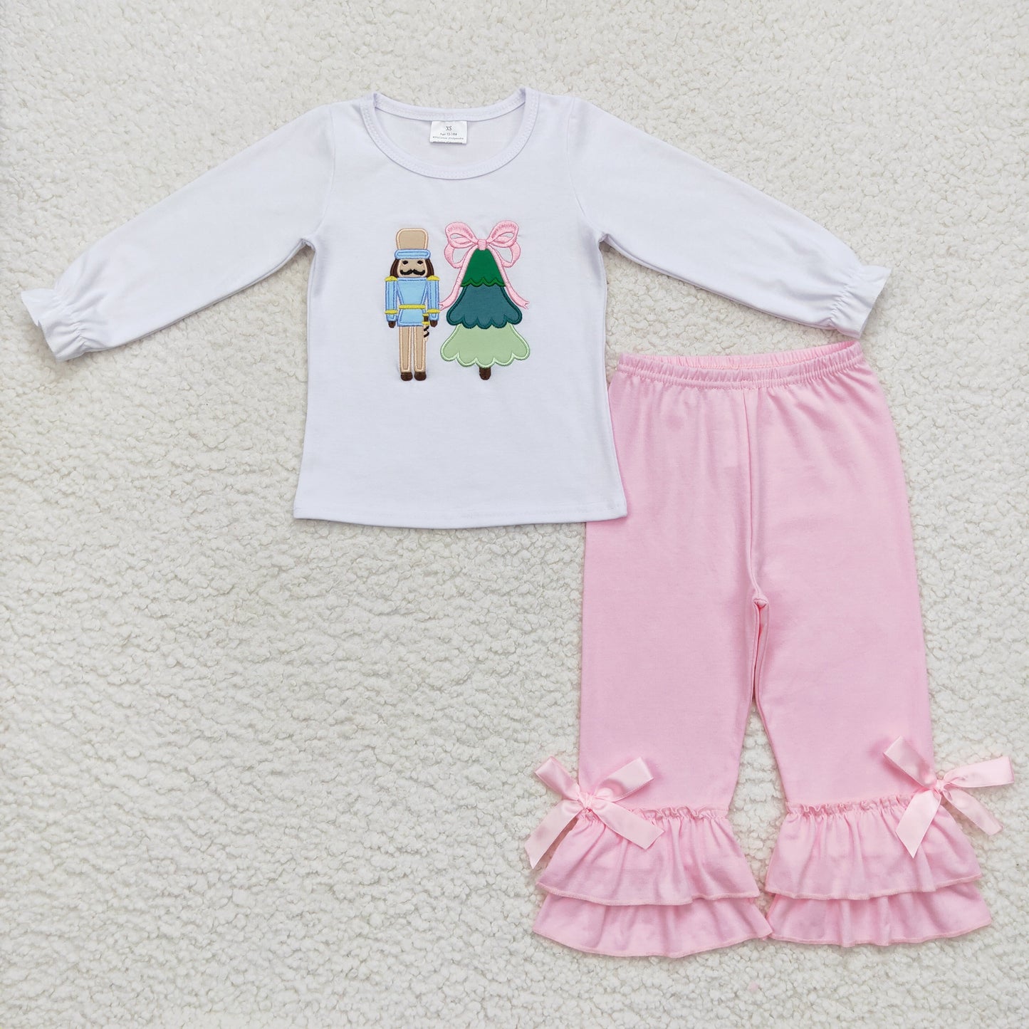 Christmas Sibling Soldier Tree Outfit Dress and Romper