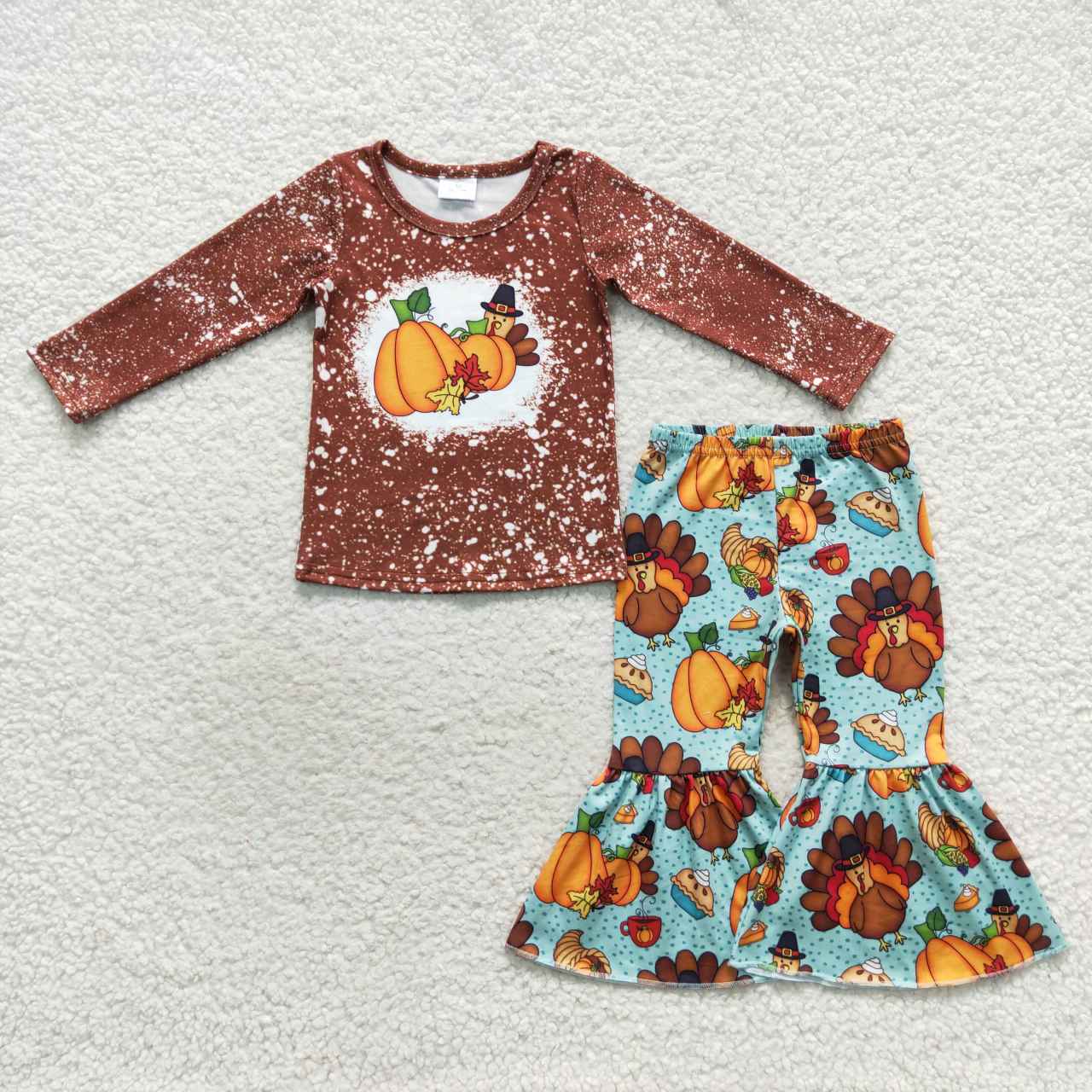 GLP0683 Thanksgiving Turkey Pumpkin Clothing Set