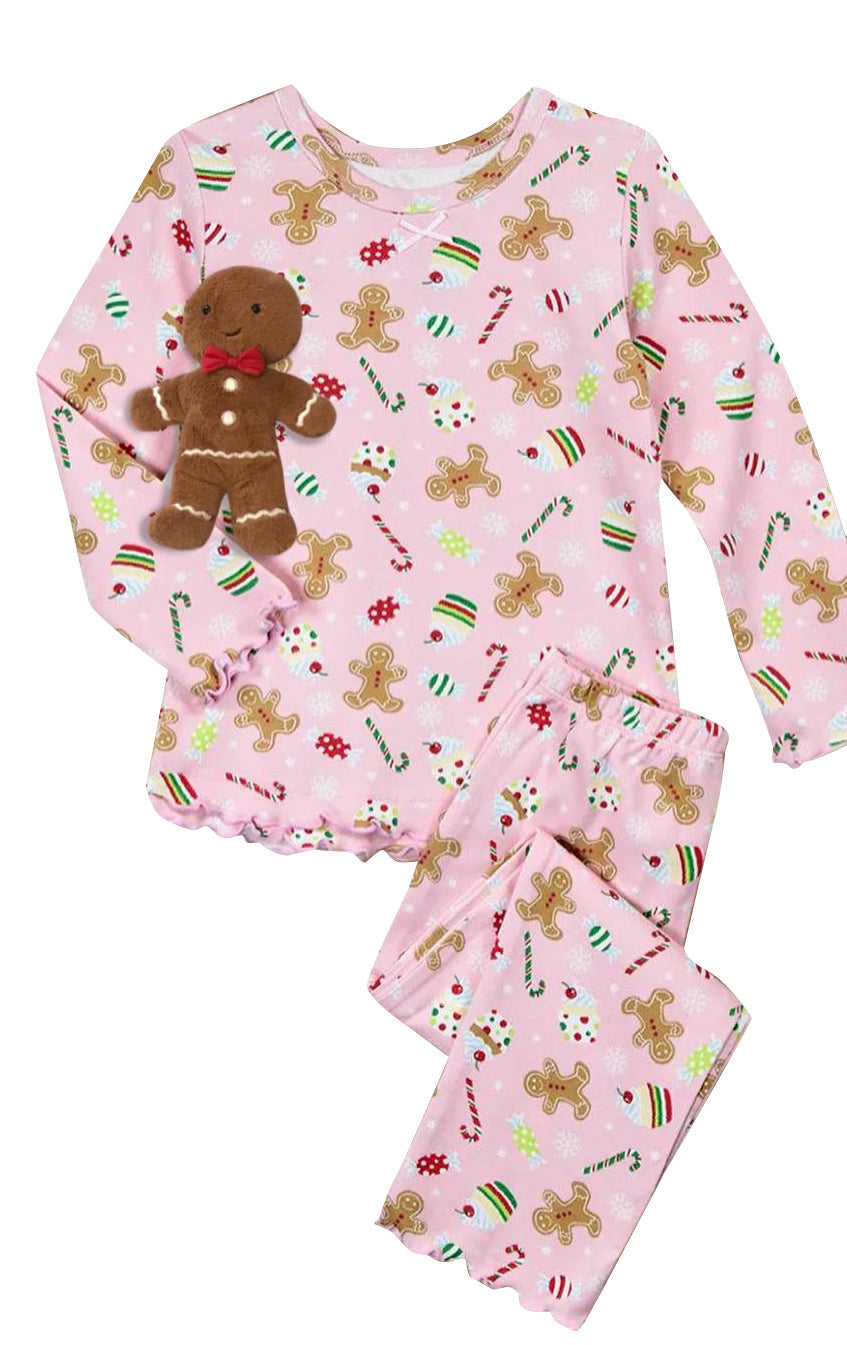 Toddler Girls Gingerbread Pajama Set Pre-order