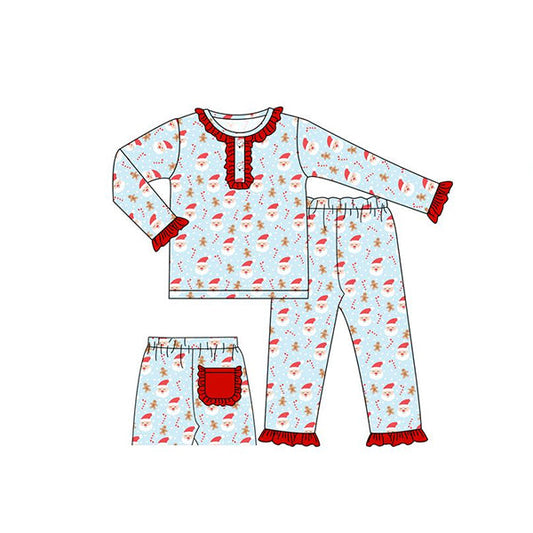 Baby Girls Christmas  Santa candy cane Pajama Set Preorder
