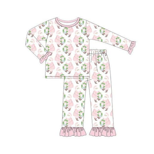 Baby Girls Christmas Pink Santa Pajama Set Preorder