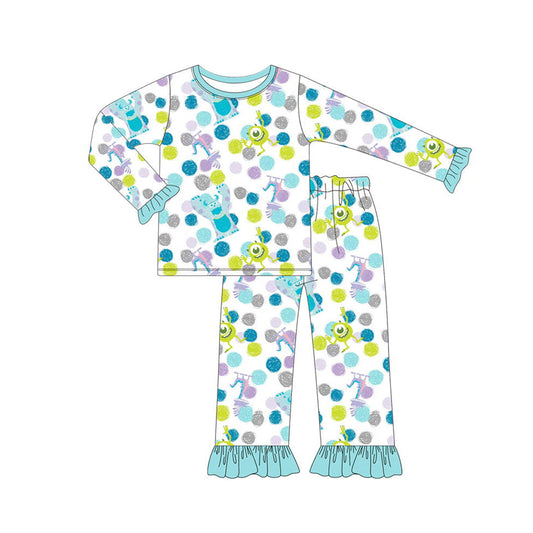 Baby Girls Cartoon Monster Long Sleeve Pajama Set Preorder