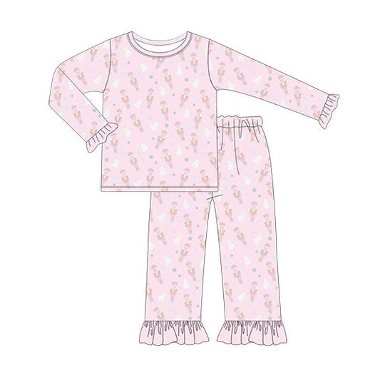 GLP1347 Baby Girls Christmas  Soldier Long Sleeve Pajama Set Preorder