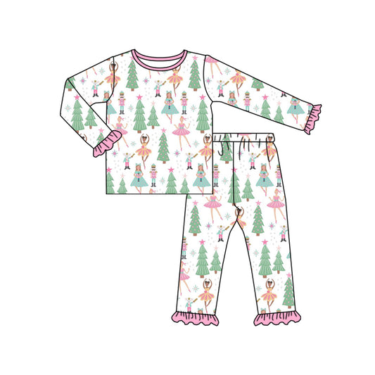 GLP1488 Baby Girls Christmas Nutcracker Long Sleeve Pajama Set Pre-order