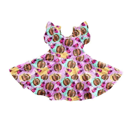 (Pre-order) GLD0037 Kids Girls Pumpkin Dress