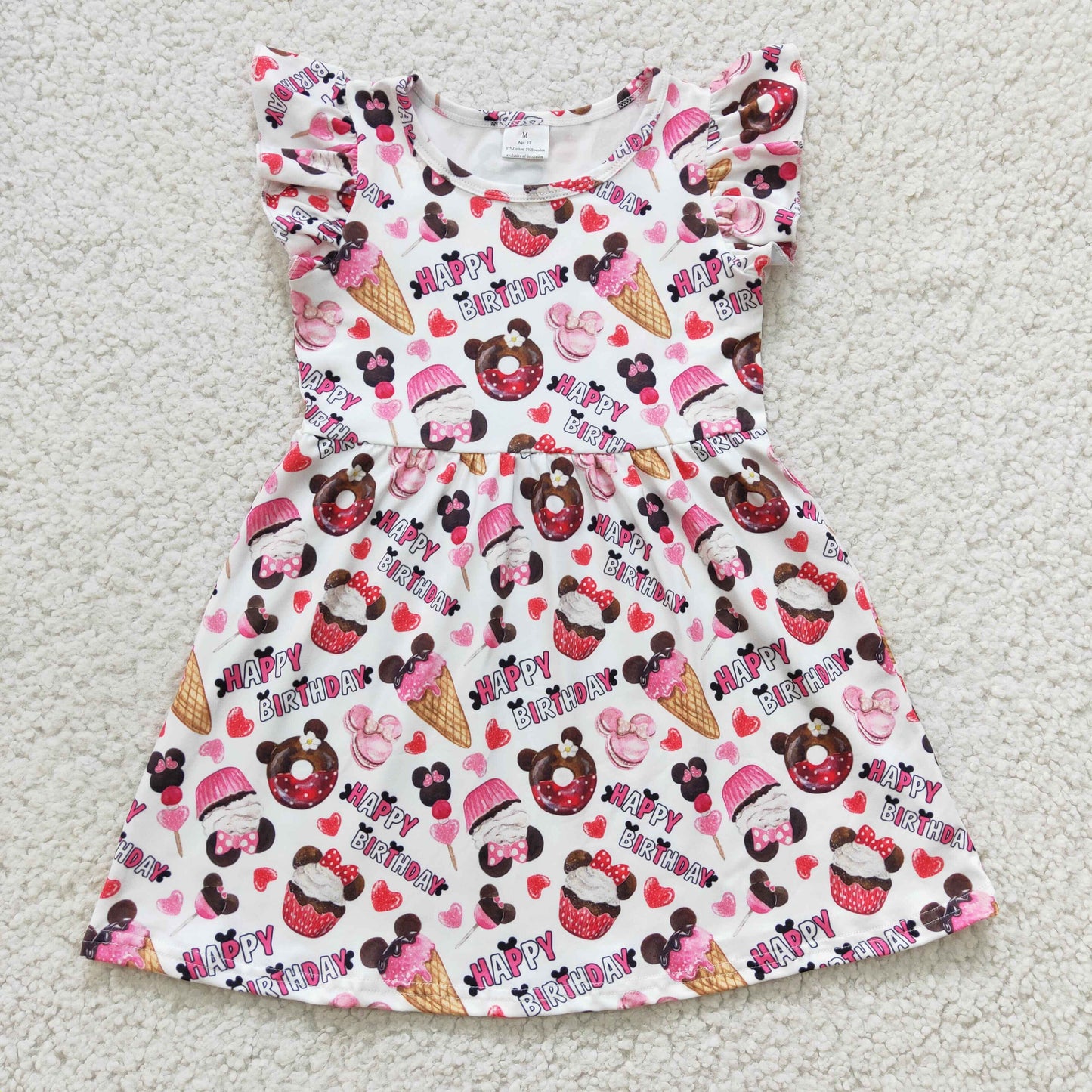GSD0170 Baby Girls Summer Happy Birthday Dress