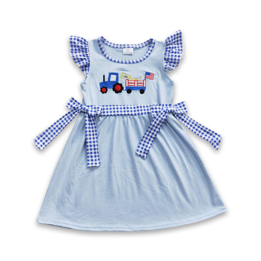 GSD0279 Summer Girls July 4th Embroidery Dress