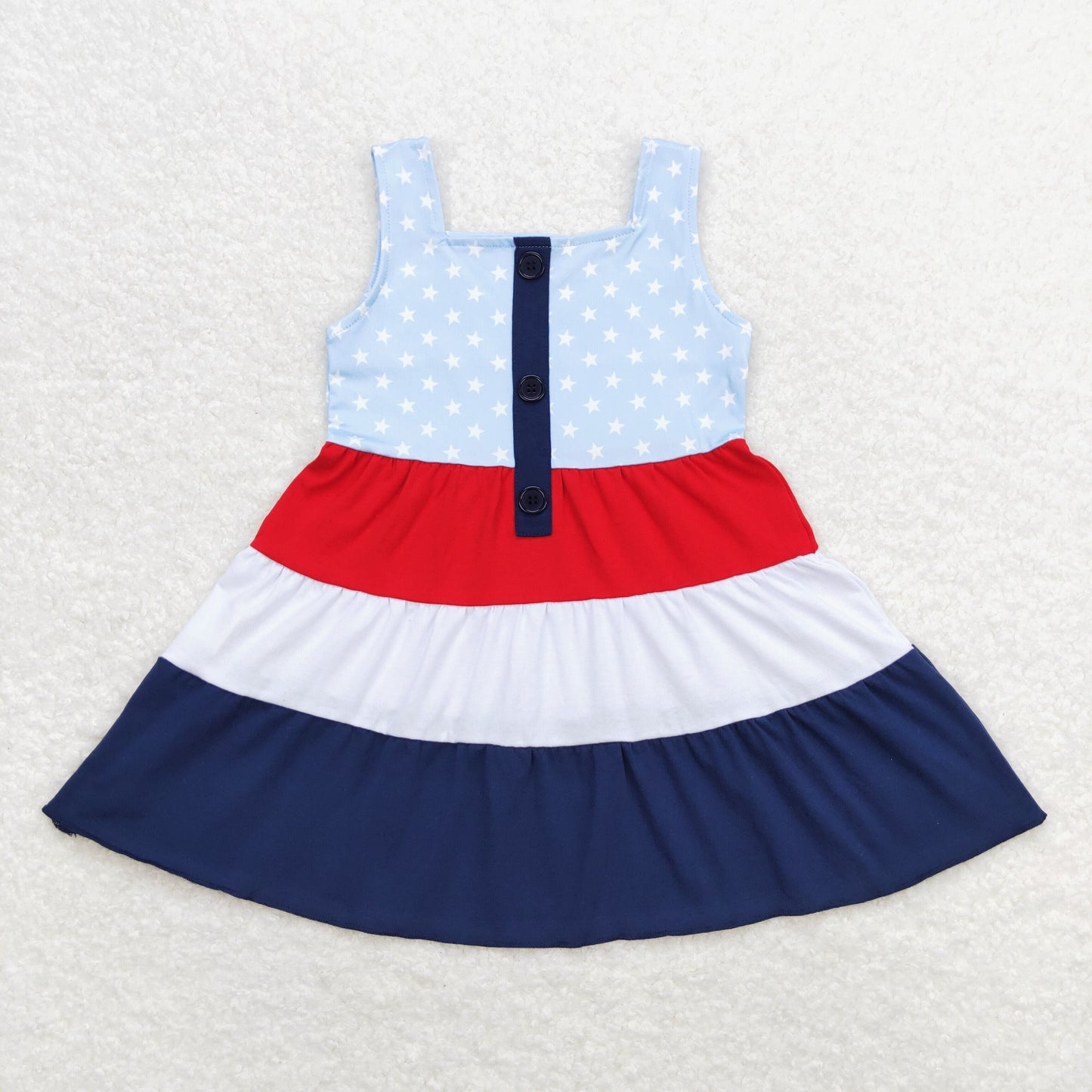 Baby Girls July 4th Red White Blue Dress
