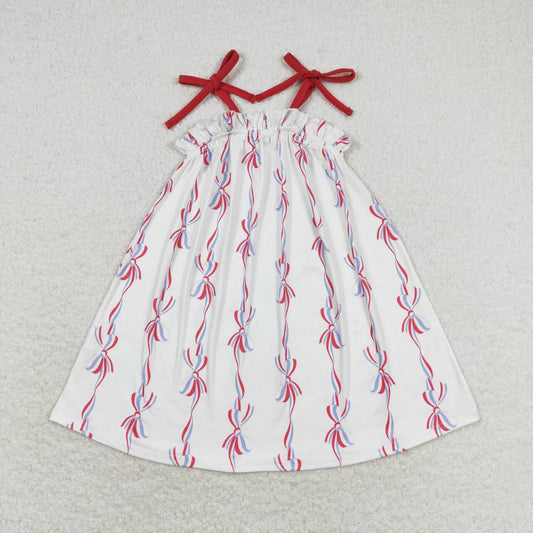 GSD1274 Baby Girls July 4th Bow Print Dress