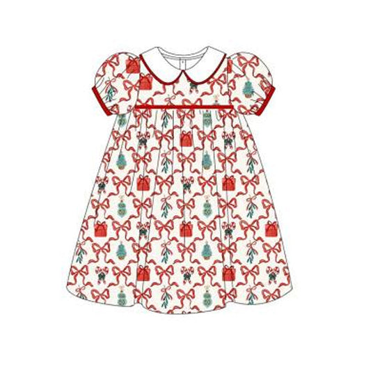 Baby Girls Christmas  party Short Sleeve Dress Pre-order