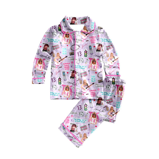 Baby Girls  Taylor Swift Purple Winter Pajama Set Preorder ）