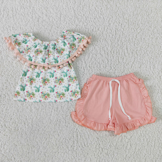 Summer Girls Cactus shorts Outfit