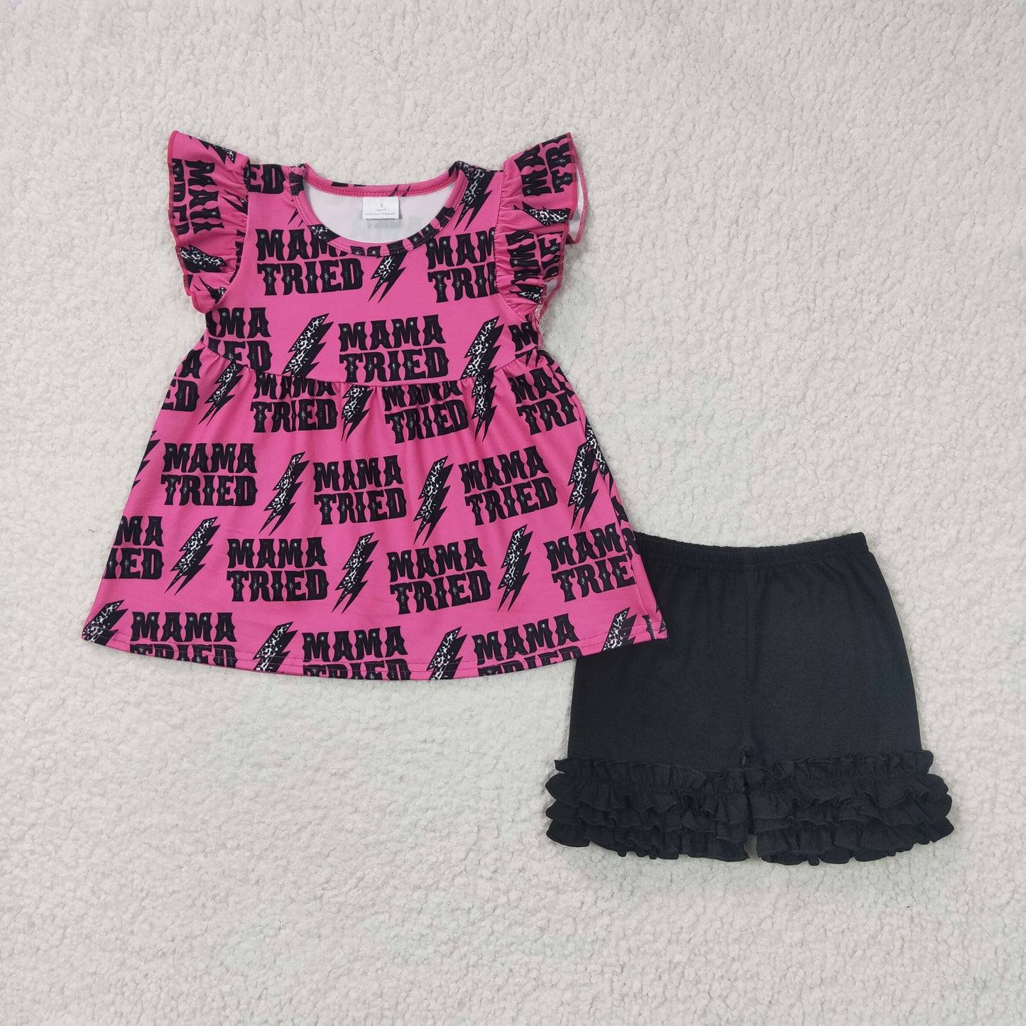 Summer Girls Mama Tried Shorts Set