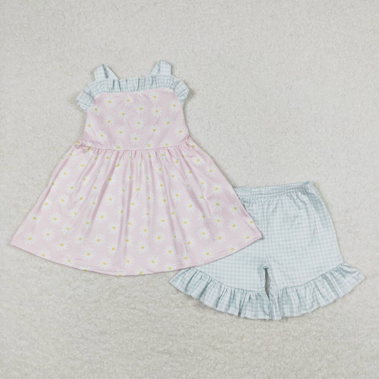 Summer Baby Girls Sibling Daisy Flower Pink Clothing