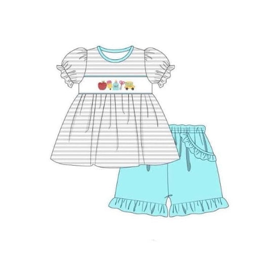 Baby Girls Back to School Shorts Set Pre-order 3 MOQ