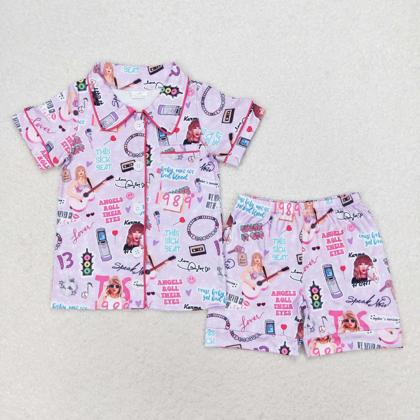 Baby Girls Summer Country Singer Shorts Pajama Set