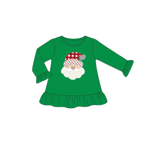 Baby Girls Christmas Santa Green Color Top Preorder
