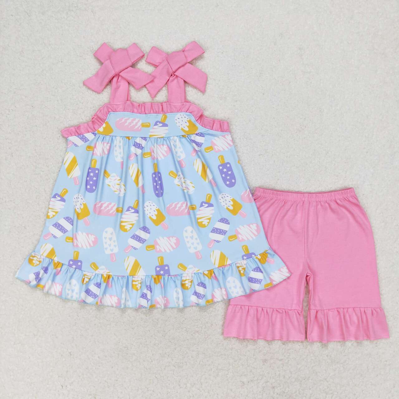 Summer Baby Girls Popsicle Shorts Set