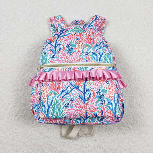 Baby Girls Coral Floral Backpack Bag