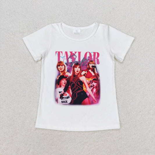 GT0604 Baby Girls Taylor Singer Short Sleeve T-shirt Top