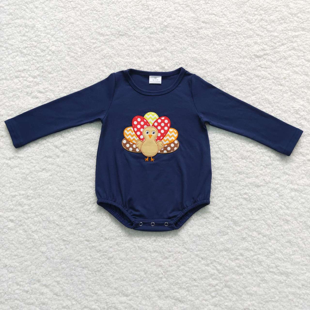 Infant Baby Thanksgiving Embroidery Turkey Clothing