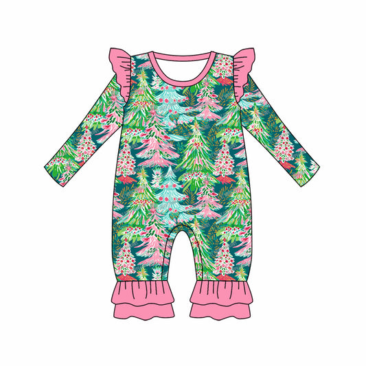 LR1329 Baby Girls Christmas Tree Romper Preorder