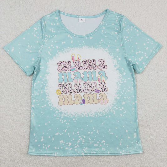 Adult Mama Bunny Easter  Short Sleeve T-shirt