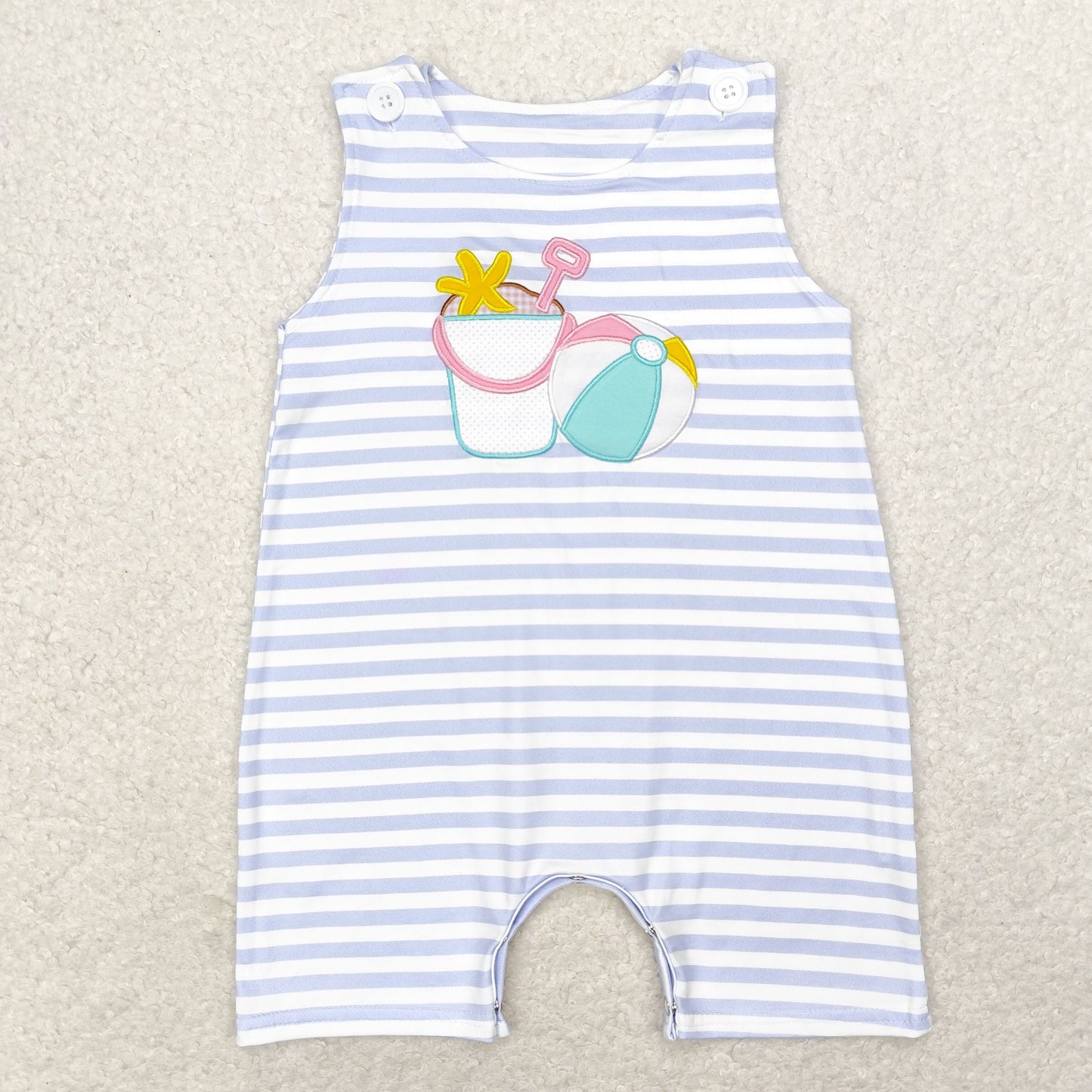 Baby Boys Stripes Beach Wear Sleeveless Summer Rompers