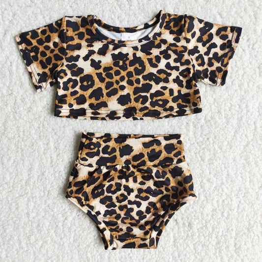 Fashion Wild Leopard Bummies Set