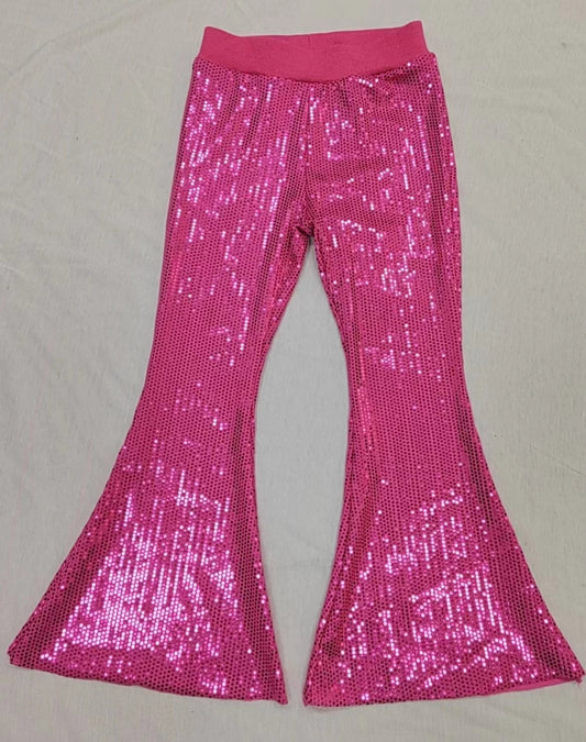 Baby Girls Hot Pink Sequin Bell Pants Pre-order