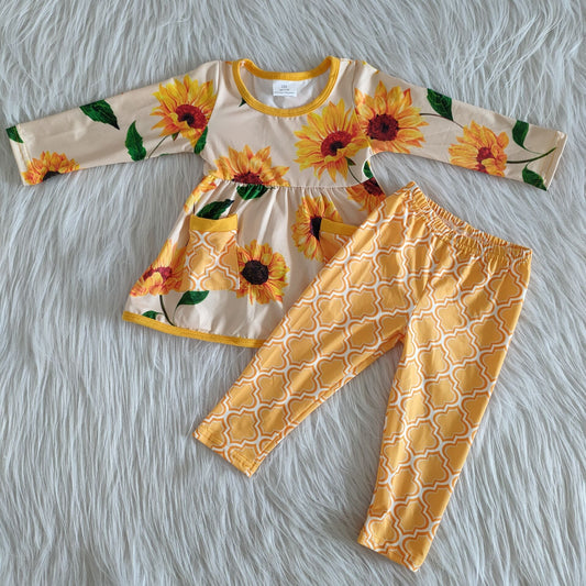 Promotion Sunflower Fall Set With  Pocket