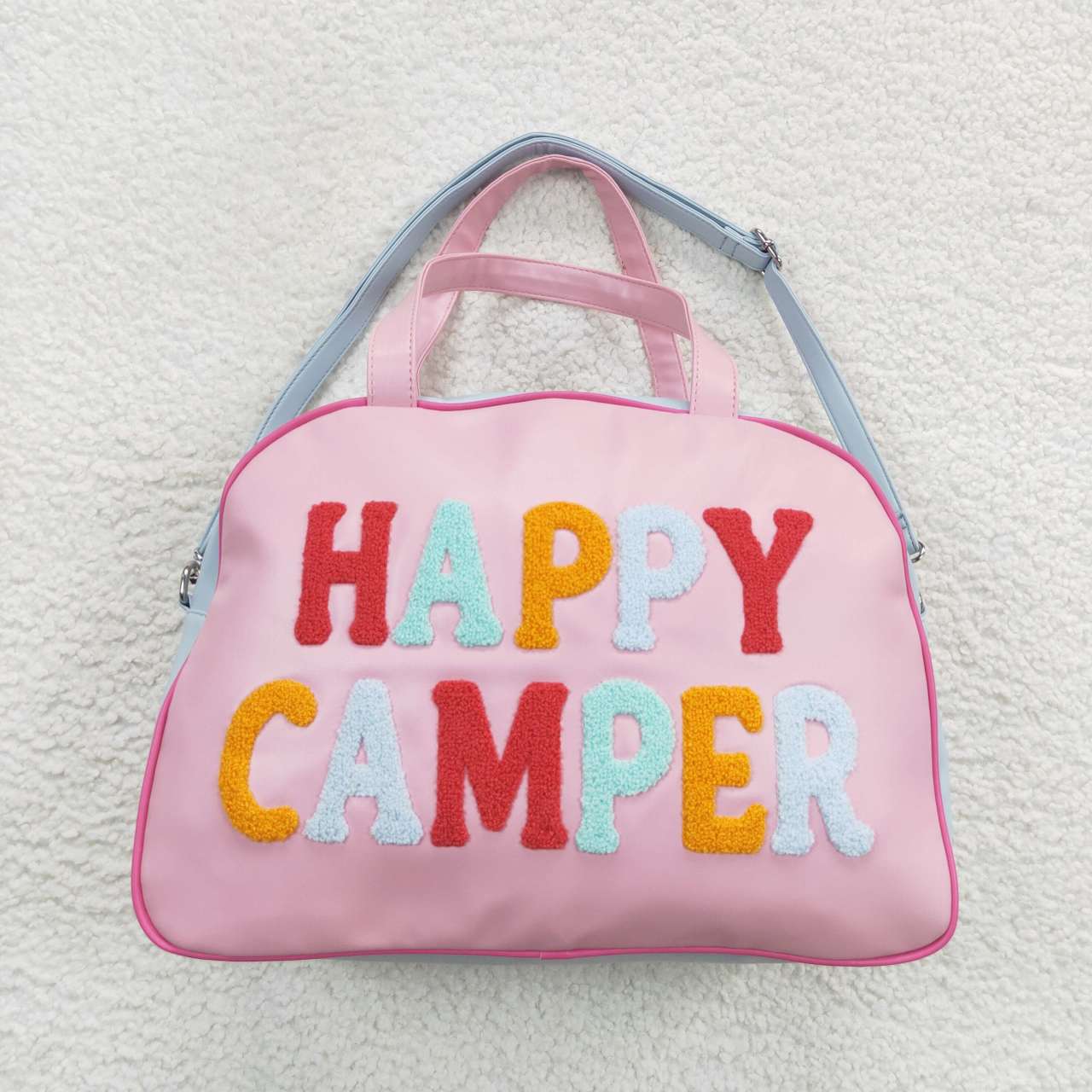 BA0105 Women Adult Size Happy Camper Embroidery Bag