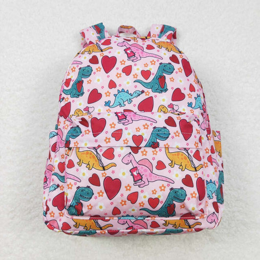 Kids Baby Girls Dinosaur Heart Book Bag Backpack
