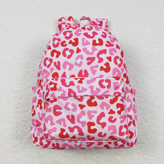 Kids Baby Girls Pretty Pink Leopard  Book Bag Backpack