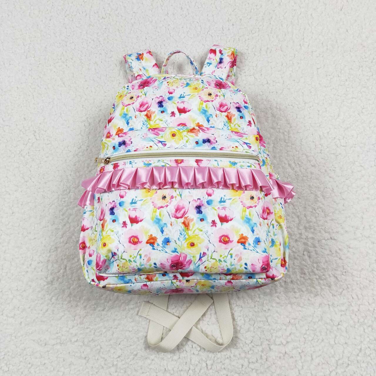 Baby Kids Girls Pink Flowers Backpack Back Bags BA0174