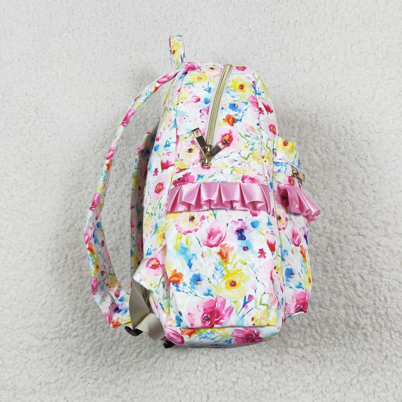 Baby Kids Girls Pink Flowers Backpack Back Bags BA0174