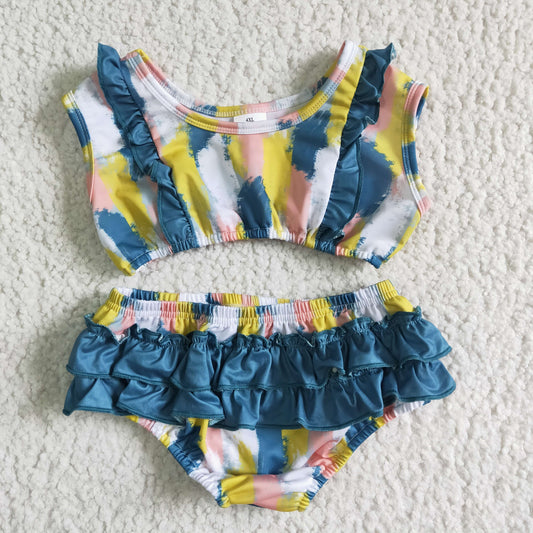 S0026 Summer Girls Two Pieces Swimsuit Set