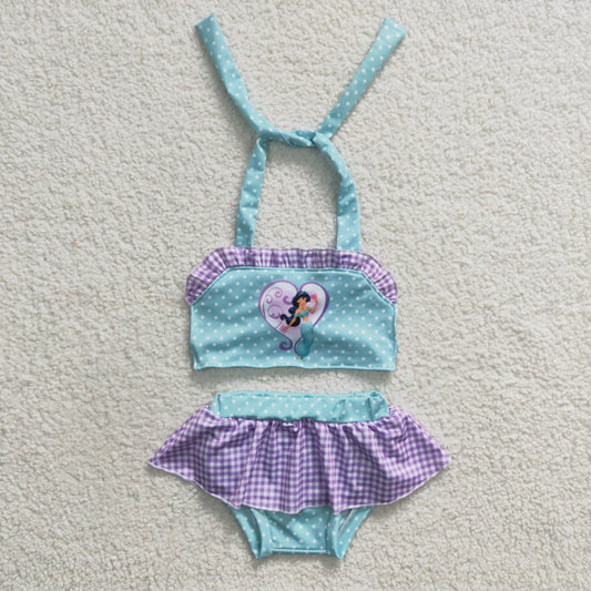 S0056 Baby Girls Princess Swimsuit Set