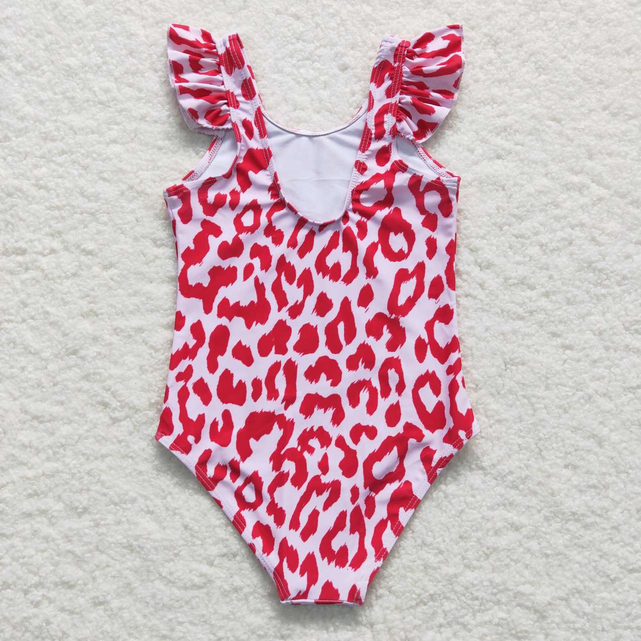 S0155 Baby Girls Pink Leopard Swimsuit One-piece