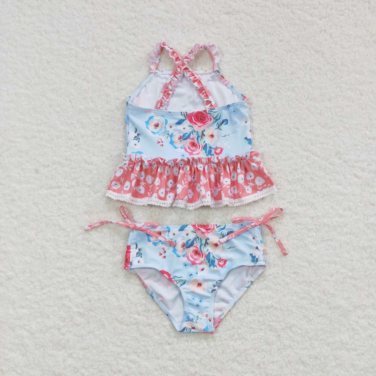 Baby Girls Flower Summer two pieces swimsuits