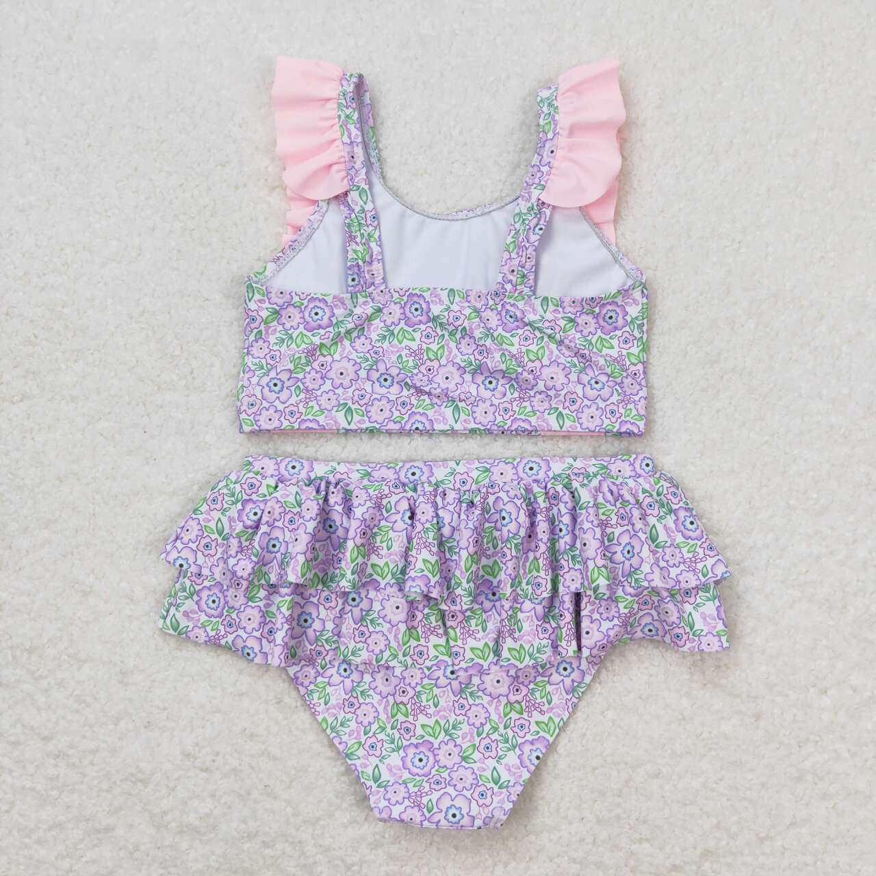 Baby Girls Sister Floral Swimsuit Summer Beach Wear